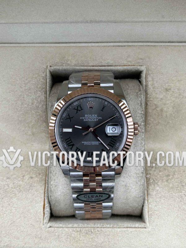 Victory Factory (VF) Rolex Datejust 41mm 126331 Wimbledon Dial Jubilee Rose Gold - Clean Factory Parts & Dandong 3235 Movement Super Clone