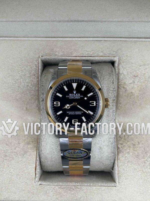 Victory Factory (VF) Rolex Explorer I 124273 36mm Two-Tone – Super Clone with Clean Factory Parts & Dandong 3230 Movement