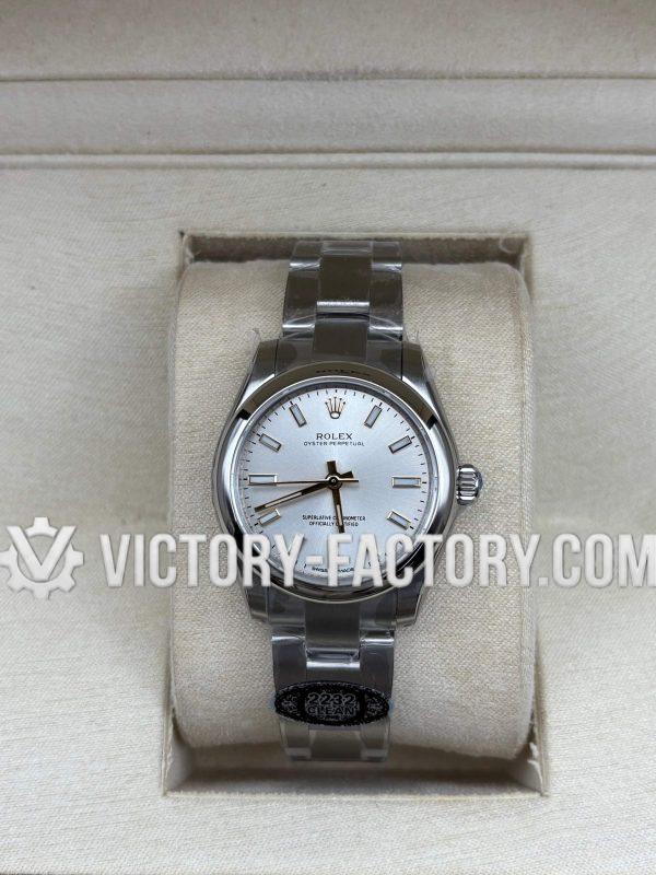 Victory Factory (VF) Rolex Oyster Perpetual 31mm 277200 Silver Dial – Super Clone with Clean Factory Parts & Dandong 2232 Movement