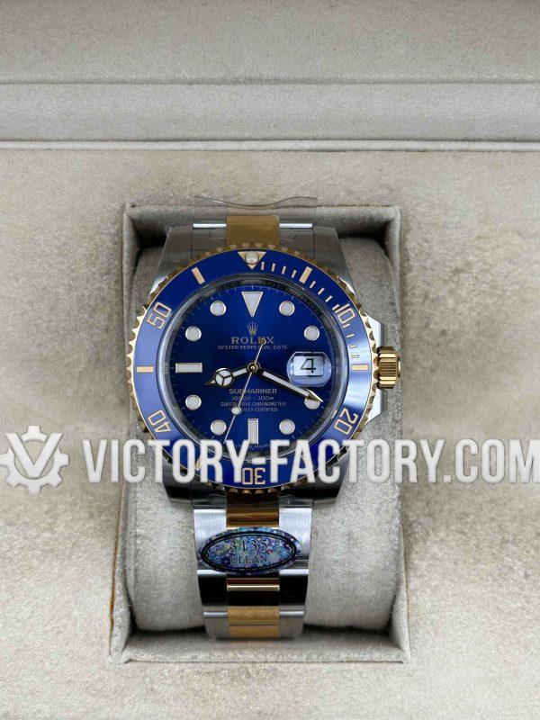 Victory Factory (VF) Rolex Submariner 40mm 116613LB Two Tone Gold,Blue dial – Clean Factory Parts & Dandong 3135 Movement Super Clone