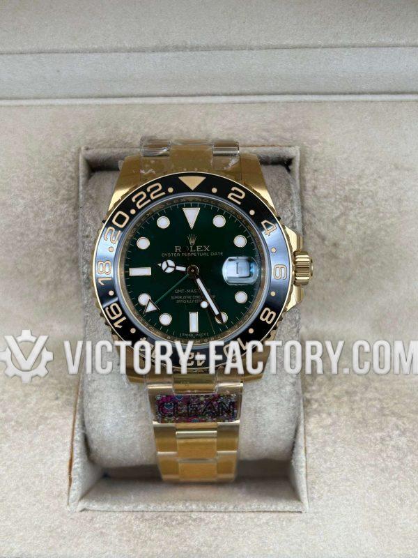 Victory Factory (VF) Rolex GMT-Master II 126718LN 18k Full Gold – Clean Factory Parts & Dandong 3285 Movement Super Clone