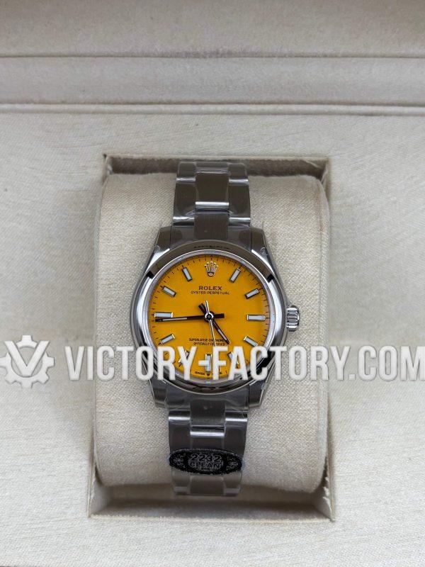 Victory Factory (VF) Rolex Oyster Perpetual 31mm 277200 Yellow Dial – Super Clone with Clean Factory Parts & Dandong 2232 Movement