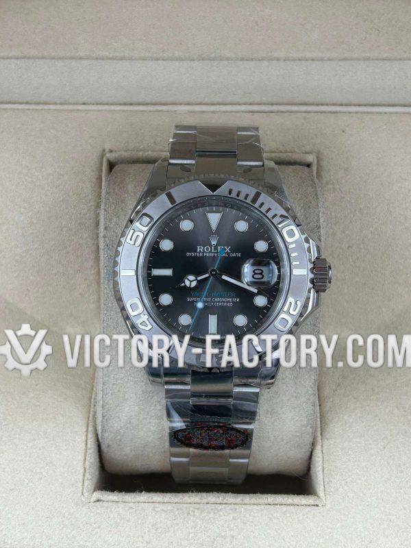 Victory Factory (VF) Rolex Yacht-Master 40mm 126622 – Grey Dial -Platinum Bezel– Super Clone with Clean Factory Parts & Dandong 3235 Movement