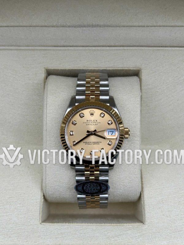 Victory Factory (VF) Rolex Lady-Datejust 31mm 278273 Champagne Diamond Dial – Clean Factory Parts & Dandong 2236 Movement