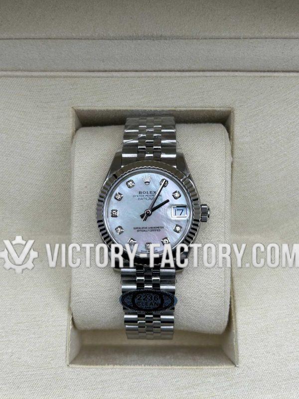 Victory Factory (VF) Rolex Lady-Datejust 31mm 278274 – Mother of Pearl Diamond Dial with Clean Factory Parts & Dandong 2236 Movement