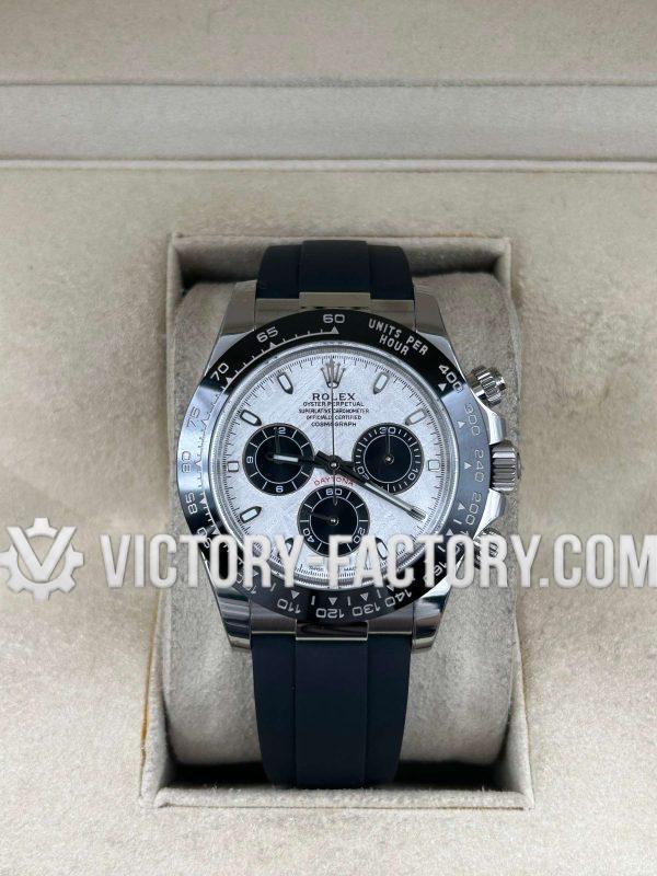 Victory Factory (VF) Rolex Daytona 116519LN Meteorite Grey & Black Dial - Super Clone with Clean Factory Parts & Dandong 4130 Movement