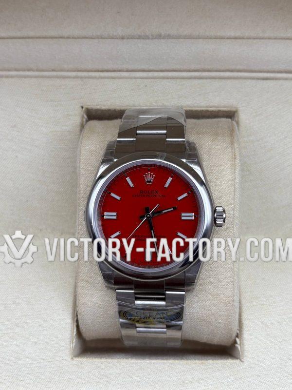 Victory Factory (VF) Rolex Oyster Perpetual 36mm 126000 Red Dial – Super Clone with Clean Factory Parts & Dandong 3230 Movement