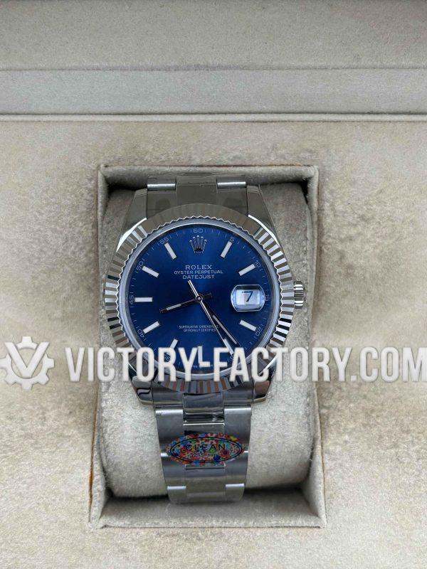 Victory Factory (VF) Rolex Datejust 41mm 126334 Blue Dial Oyster – Clean Factory Parts & Dandong 3235 Movement