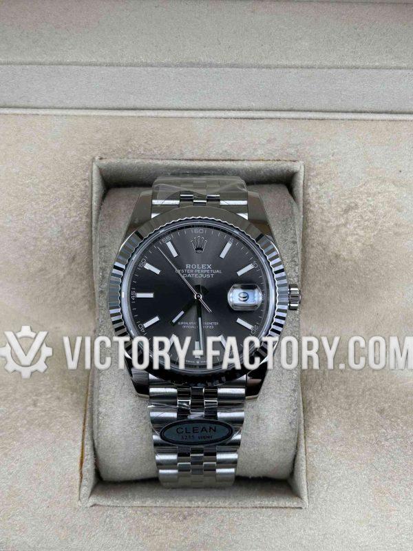 Victory Factory (VF) Rolex Datejust 126334 Grey Dial Jubilee – Super Clone with Clean Factory Parts & Dandong 3235 Movement