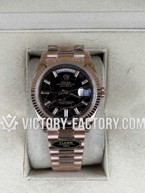 Victory Factory (VF) Rolex Day-Date 40mm Eisenkiesel Dial – Super Clone with Clean Factory Parts & Dandong 3255 Movement