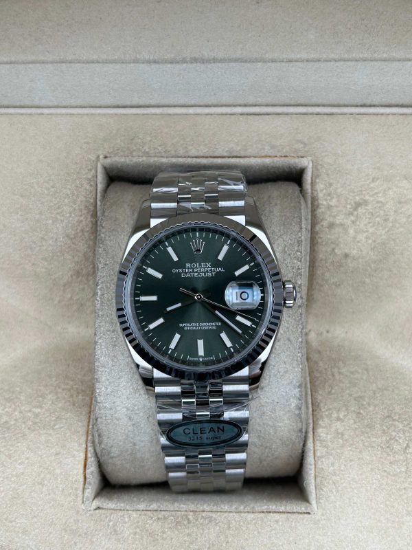 Victory Factory (VF) Rolex Datejust 36mm 126234 – Mint Green Dial Jubilee – Super Clone with Clean Factory Parts & Dandong 3235 Movement