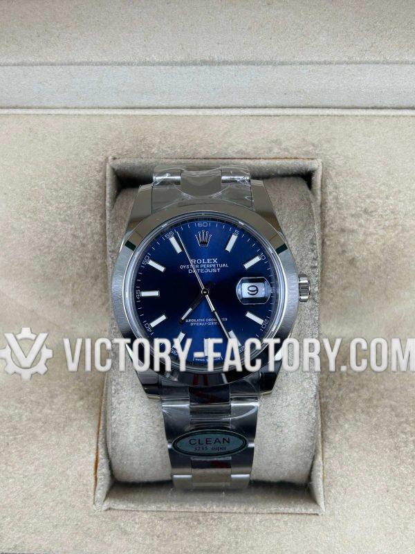 Victory Factory (VF) Rolex Datejust 41mm 126300 Blue Dial Oyster Smooth Bezel – Clean Factory Parts & Dandong 3235 Movement