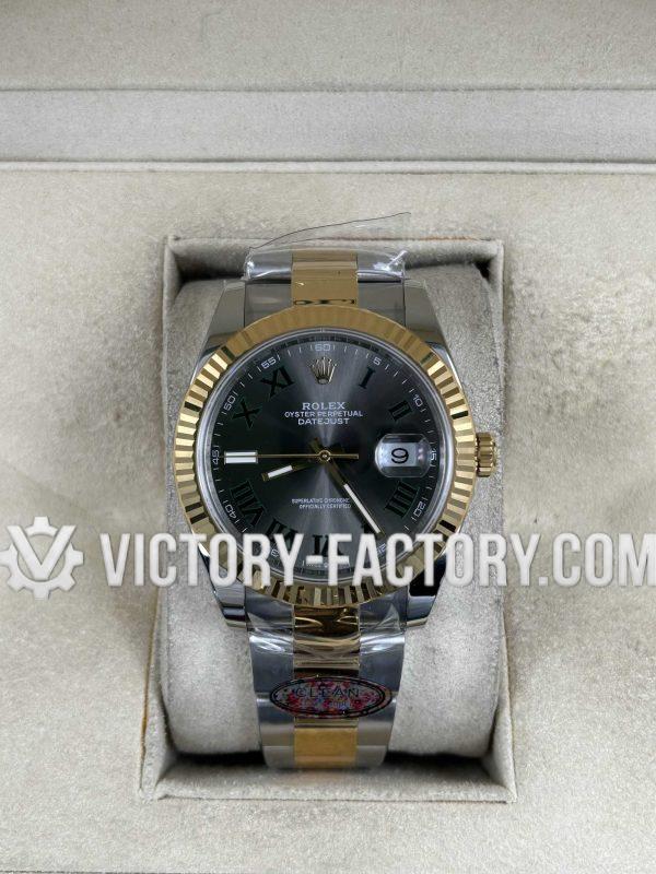 Victory Factory (VF) Rolex Datejust 41mm 126333 Wimbledon Dial Two-Tone Yellow Gold - Oyster Bracelet - Clean Factory Parts & Dandong 3235 Movement Super Clone
