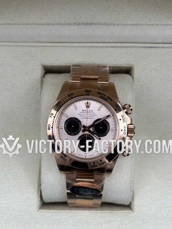 Victory Factory (VF) Rolex Daytona 126505 Rose Gold Panda Dial – Super Clone with Clean Factory Parts & Dandong 4131 Movement