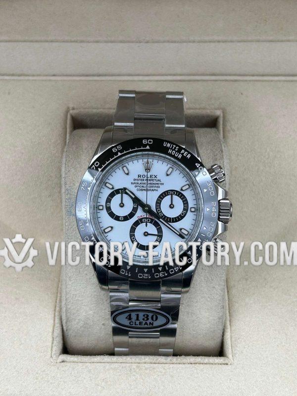 Victory Factory (VF) Rolex Daytona 116500LN 40mm White Panda Dial - Super Clone with Clean Factory Parts & Dandong 4130 Movement