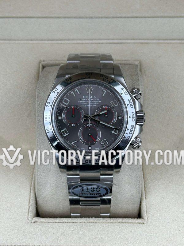 Victory Factory (VF) Rolex Daytona 116509 Slate Grey Dial Arabic Makers- Super Clone with Clean Factory Parts & Dandong 4130 Movement