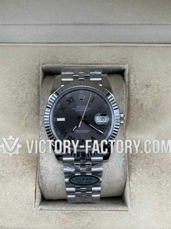 Victory Factory (VF) Rolex Datejust 41mm 126334 Slate Grey Wimbledon Dial Jubilee – Clean Factory Parts & Dandong 3235 Movement