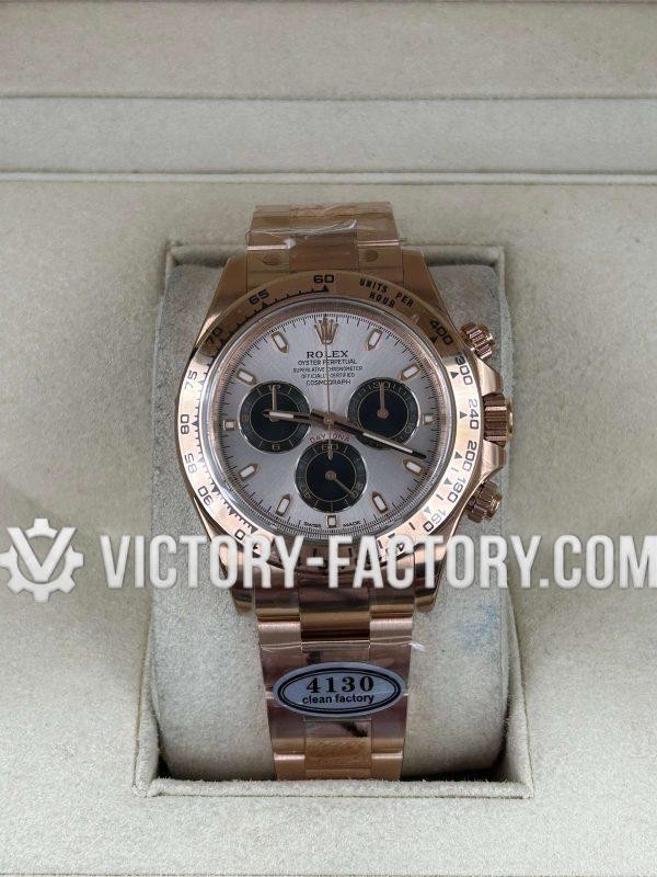 Victory Factory (VF) Rolex Daytona 116505 18k Rose Gold Dial - Super Clone with Clean Factory Parts & Dandong 4130 Movement