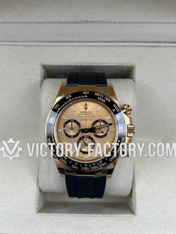 Victory Factory (VF) Rolex Daytona 126518LN Champagne Dial Rubber Strap- Super Clone with Clean Factory Parts & Dandong 4131 Movement