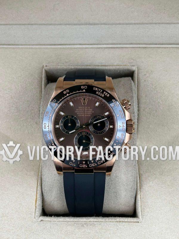 Victory Factory (VF) Rolex Daytona 116515LN 18k Rose Gold Chocolate Panda Dial - Super Clone with Clean Factory Parts & Dandong 4130 Movement
