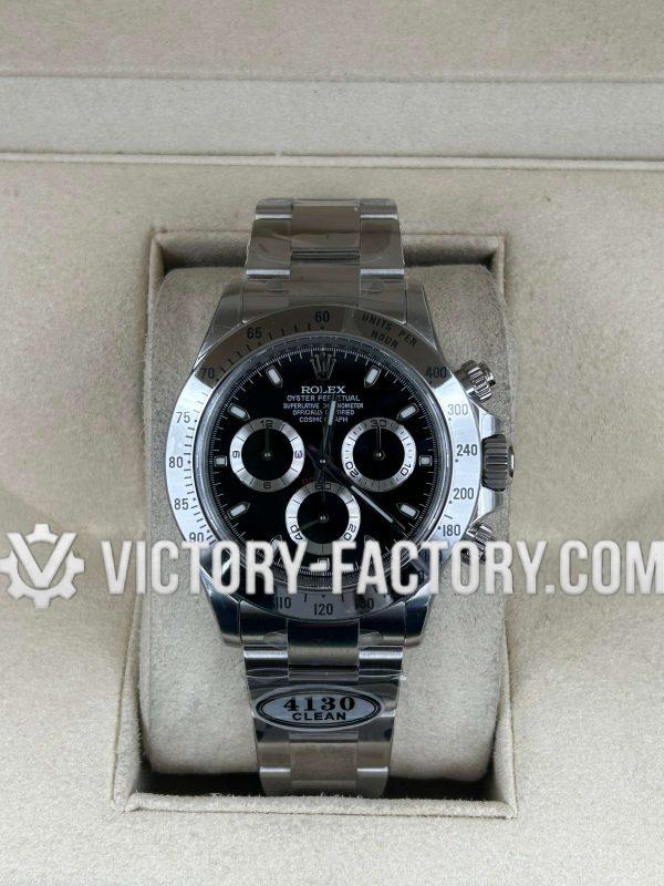 Victory Factory (VF) Rolex Daytona 116520 40mm Black Dial – Super Clone with Clean Factory Parts & Dandong 4130 Movement