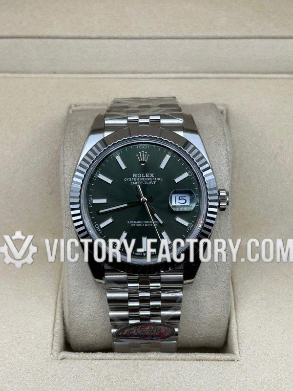 Victory Factory (VF) Rolex Datejust 41mm 126334 Green Dial Jubilee – Super Clone with Clean Factory Parts & Dandong 3235 Movement