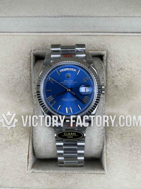 Victory Factory (VF) Rolex Day-Date 40mm 228239 Deep Blue Dial – Super Clone with Clean Factory Parts & Dandong 3255 Movement