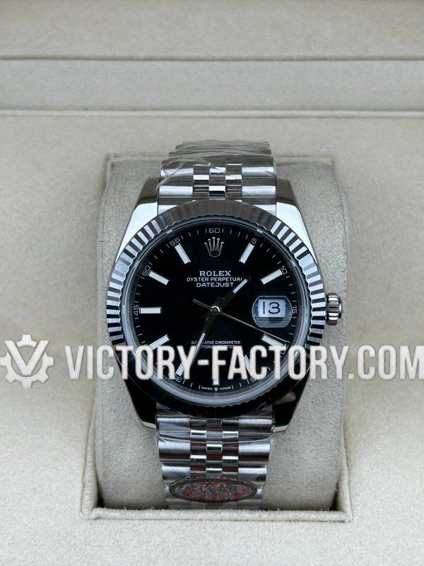 Victory Factory (VF) Rolex Datejust 41mm 126334 Black Dial Jubilee – Super Clone with Clean Factory Parts & Dandong 3235 Movement