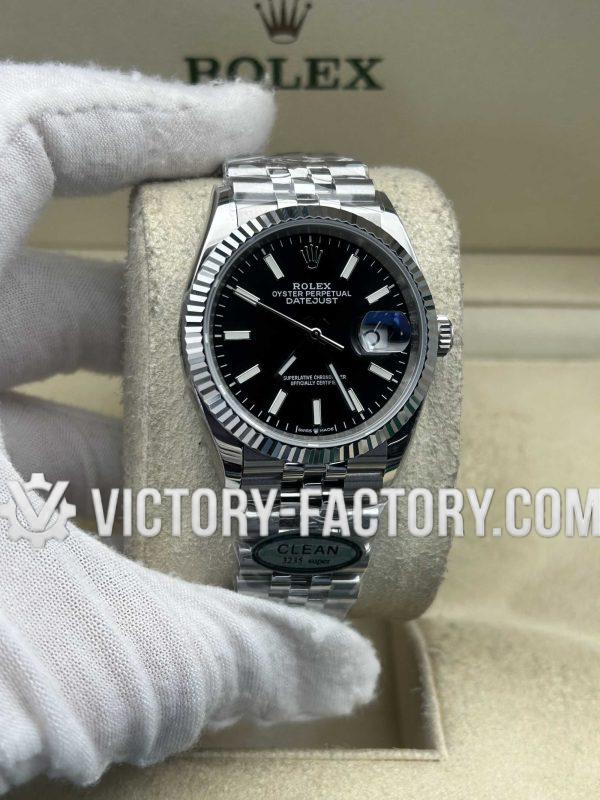 Victory Factory (VF) Rolex Datejust 36mm 126234 – Black Dial Jubilee – Super Clone with Clean Factory Parts & Dandong 3235 Movement