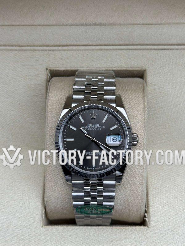 Victory Factory (VF) Rolex Datejust 36mm 126234 – Slate Grey Dial Jubilee – Super Clone with Clean Factory Parts & Dandong 3235 Movement